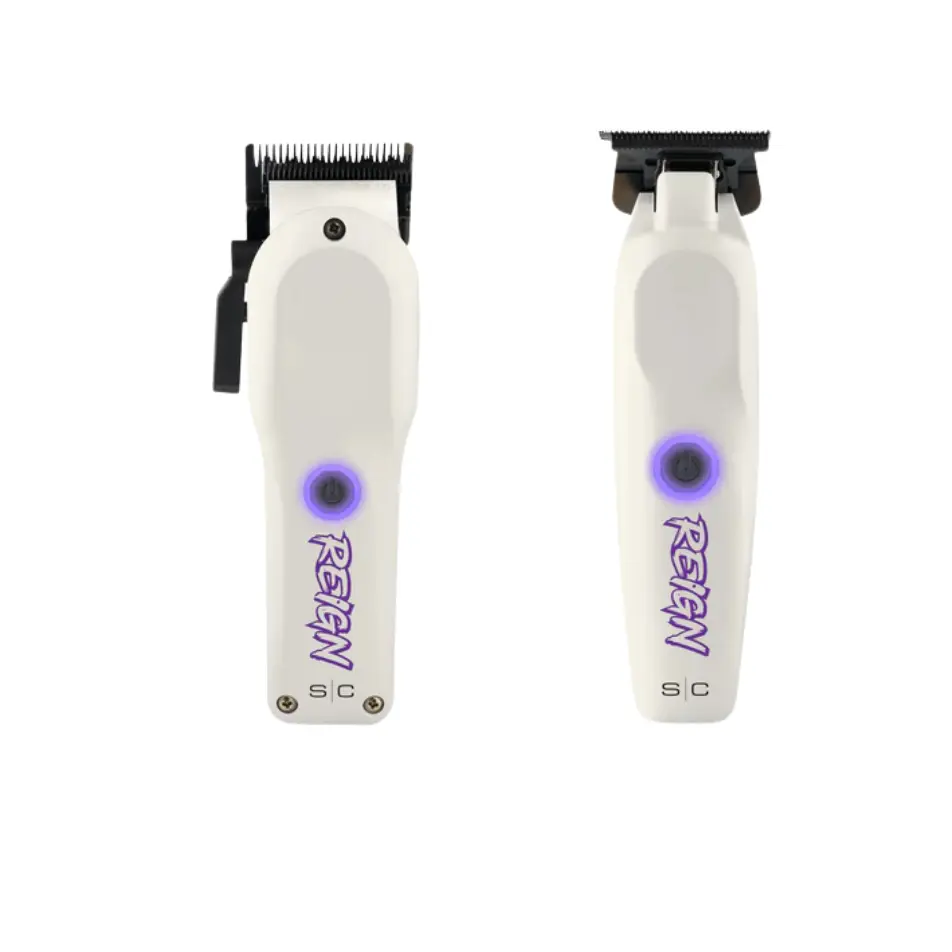 StyleCraft Reign Cordless Clipper & EON Brushless Trimmer Combo SC422W + SC620W with bases