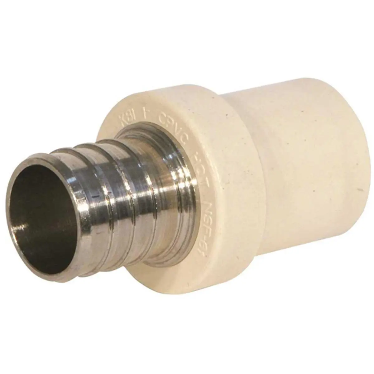 212 MAIN CPVC Transition Water Pipe Adapter, 1 Inch, TPC-010-S Barbed End x Socket Design, PlatinumXCELL Material, Low Lead Safe & NSF Certified for Boating, Adapter Piece, Inches, Cpvc Material
