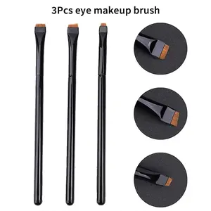 3pcs Angled Eyebrow Brush Set – Precision Makeup Brushes for Brow Shaping, Lining & Detail Work wide-headed kabuki Mushroom Head Sponge Eyeshadow Stick