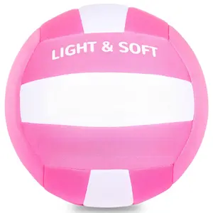 Soft Volleyball-Ultra Soft Fabric Light Volleyball for Indoor Practice Safe and Quiet Kids Youth Beginners House Yard Training Practice Games (Deflated)