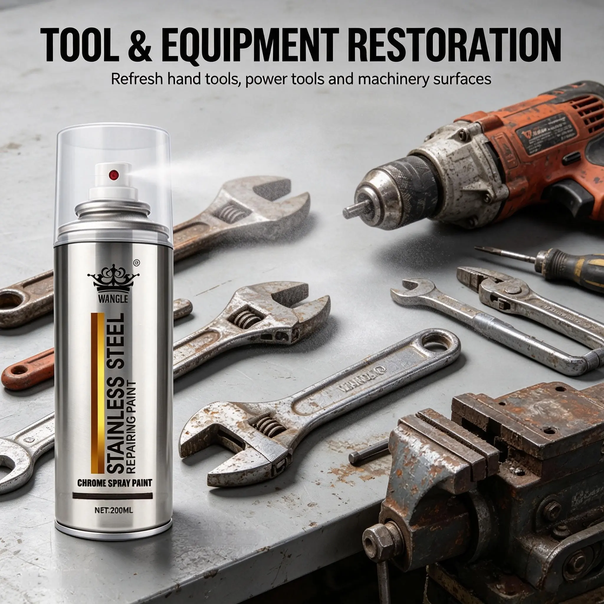 Stainless-Steel Paint, Multi-Purpose Metal Refurbishment Solution for Home Supplies