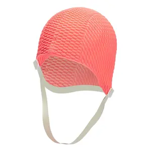 Sporti Bubble Swim Cap with Chin Strap