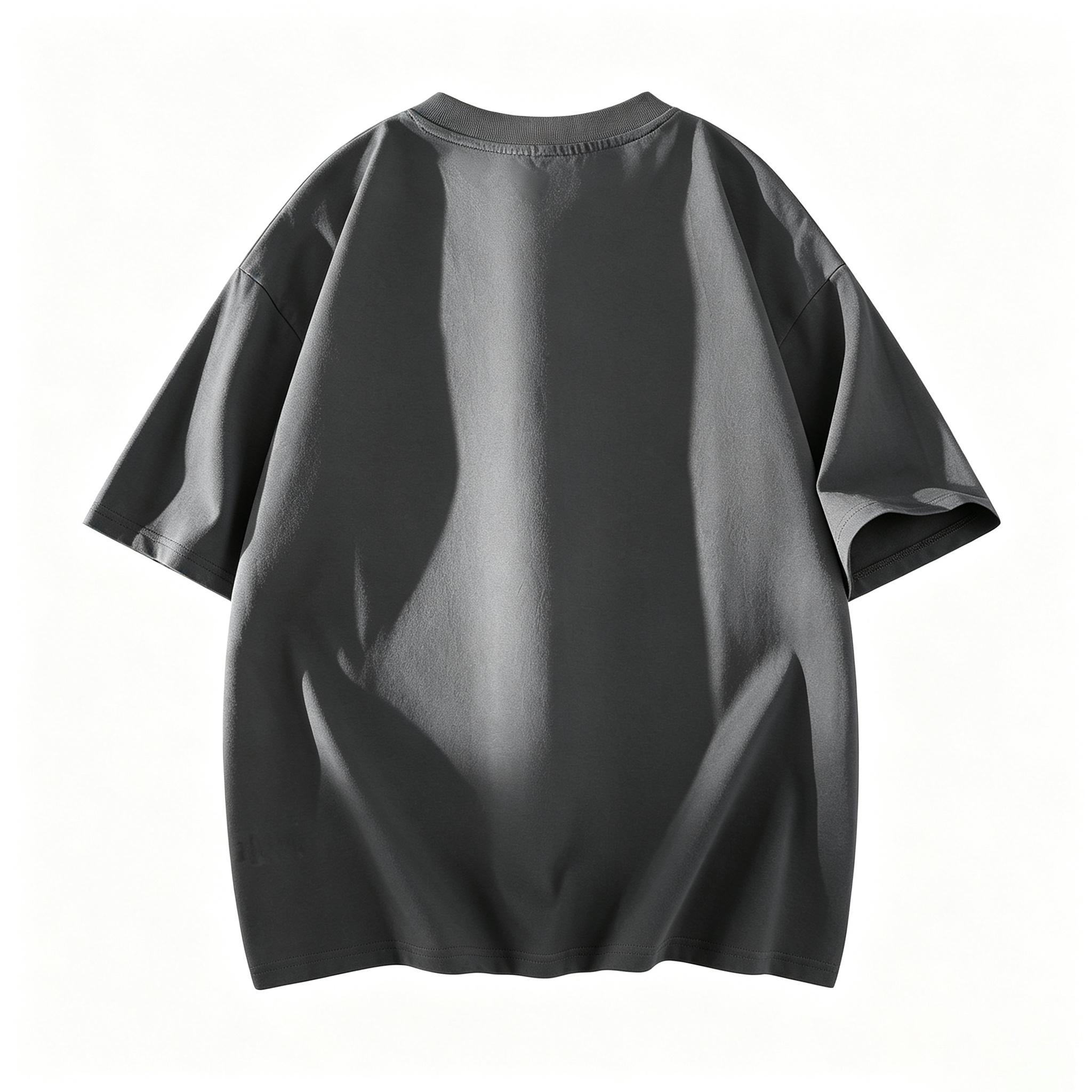 Oversized Plain Crew Neck T-Shirt, Unisex Loose Fit Basic Short Sleeve Tee, Casual Solid Color Minimalist Top For Men Women