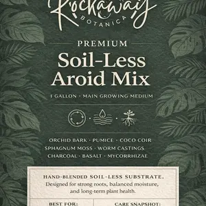 Premium Soil Less Aroid Mix with Orchid Bark Pumice Coco Coir Sphagnum Moss Worm Castings Charcoal Basalt Mycorrhizae