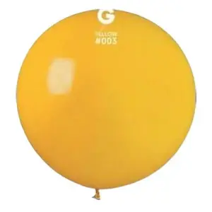 Gemar Solid Yellow G30-003 31 Inch Balloon for Events Decorations and Celebrations Single Pack 1 Balloon per Package