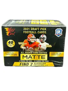 2021 Wild Card Matte (Black) - Factory Sealed - 40 Cards - 4 Packs - 10 Cards per pack - "8 parallels per box on average, look for Red Chase Packs and exclusive Dueling Guns & Bronze Weekend Warrior"