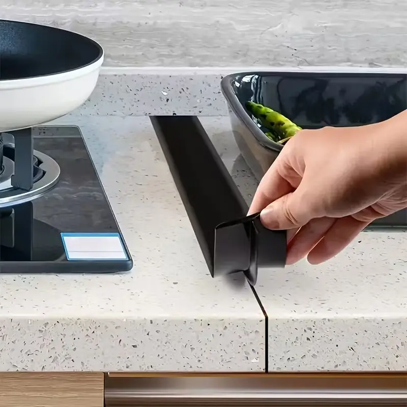 2 Pieces Silicone Gap Sealing Strips for Fall, Easy to Clean and Oil Resistant, Waterproof, Heat Resistant and High Temperature Resistant Silicone Seals Kitchen Sealing for Home Maintenance, Hydrophobic Invisible Waterproof Sealant