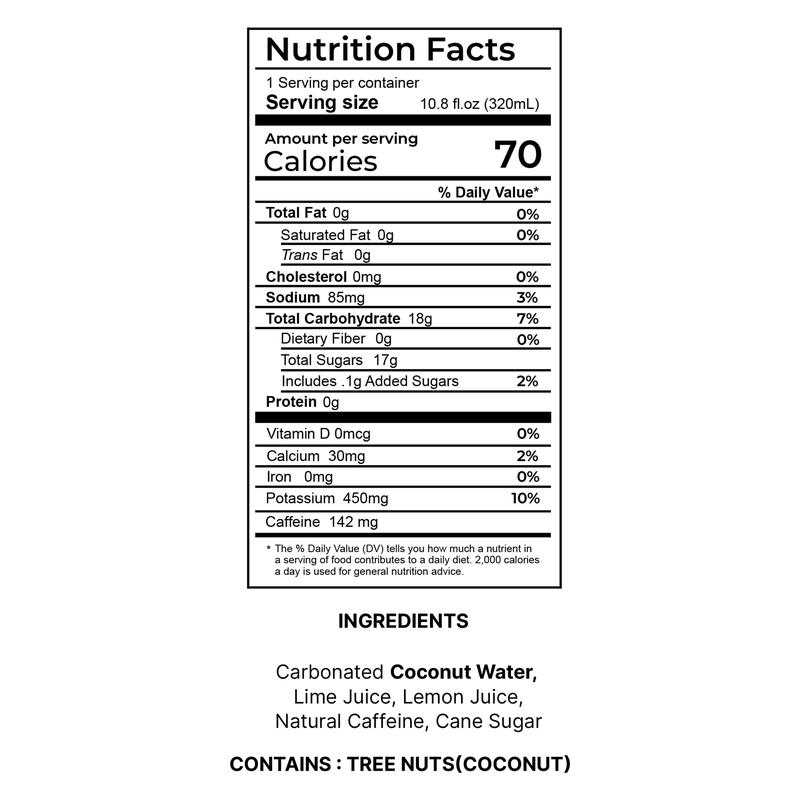 Flova Natural Energy Drink, Electrolytes from Coconut Water, Sports Performance Beverage