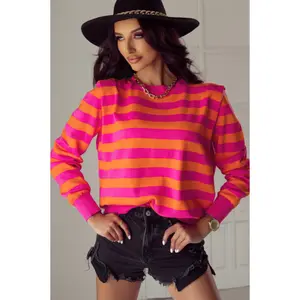 80s Pink & Orange Shoulder Sweater