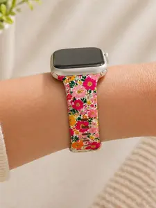 Bright Floral Watch Band – Cute Silicone Strap – Soft & Comfortable