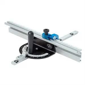 51007 Table  Miter Gauge Fence System w/ 13  Angle Stops & Standard 3/4"x 3/8"T-Slotted Miter Bar w/T-Slot Plate, Includes T-track Miter Fence, T-track Flip Stop, SEA/Metric Scale