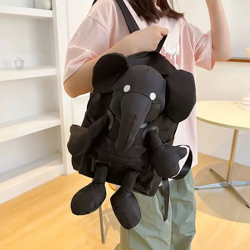 Cute 3D Elephant Backpack – Fun Animal Design Casual Shoulder Bag