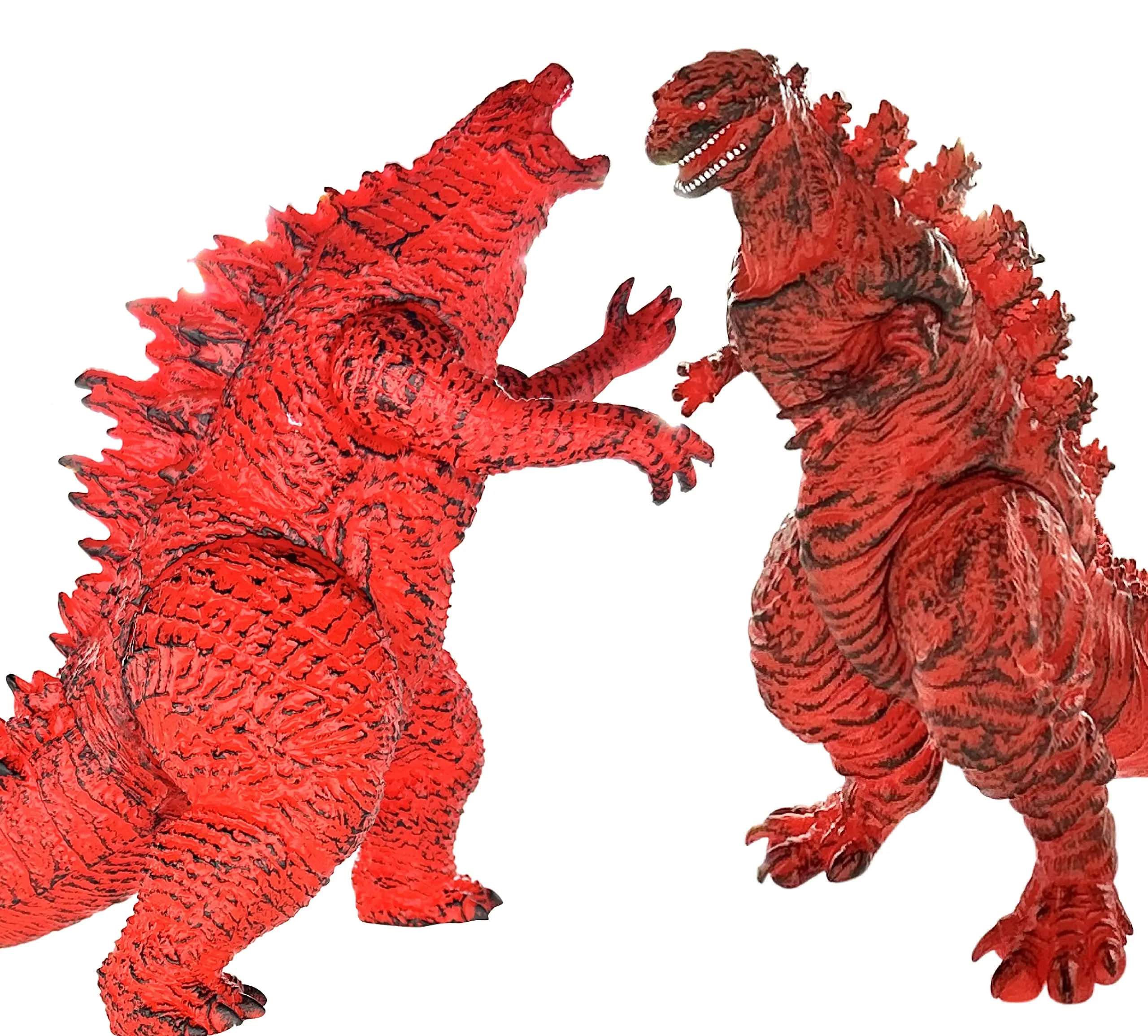 TwCare Set of 2 Godzilla Toys, Movable Joints Action Movie Series Soft Vinyl Toy Figures, Travel Bag
