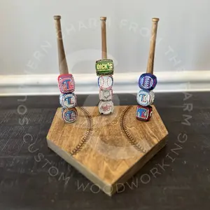 Custom Engraved Baseball & Softball Ring Holders 3 bat option