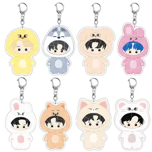 8pcs/set KPOP Acrylic Keychains Accessories Cute Bag Pendant for fans gifts