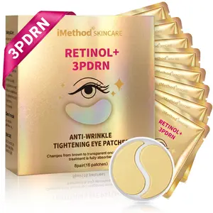【8Pair+Free Gift 2Pair】iMethod Retinol + 3PDRN Anti-Wrinkle Eye Patches – Hydrating Under Eye Mask for Dark Circles, Puffiness & Fine Lines | Collagen Firming Eye Treatment