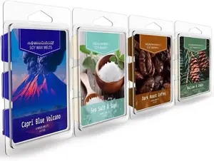 Based  Wax Melts,  , Long Lasting  Soy Scented Melts Cubes, Wax Melts Tarts, Colored Wax Melt - 4 Pack