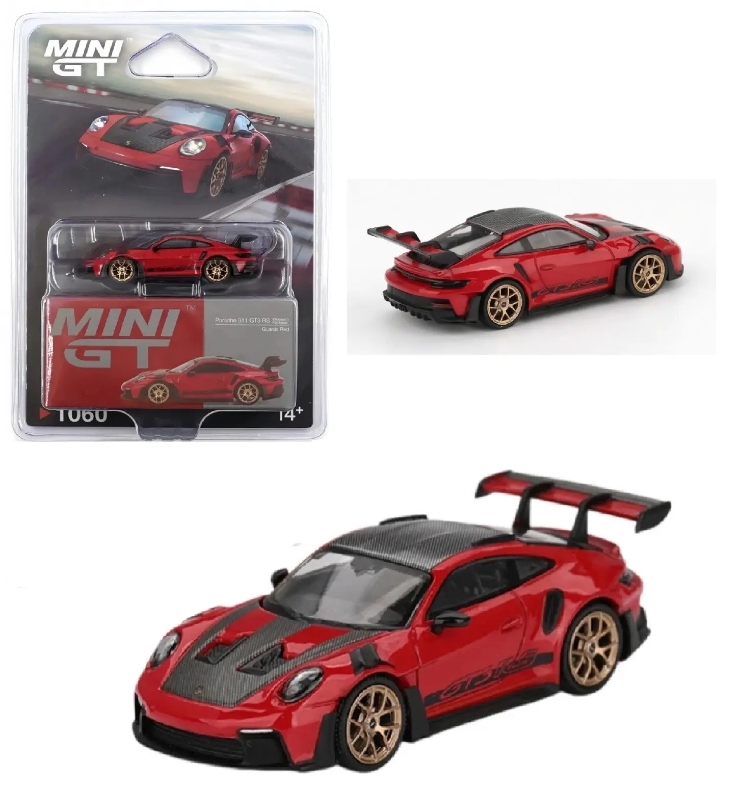 Mini GT 1:64 Porsche 911 (992) GT3 RS Weissach Package Guards Red Diecast Model Car MGT01060-P11