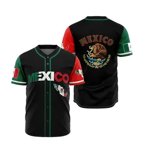 Flag Mexico Baseball Jersey, Proud Unisex Jersey for Men and Women, Mehico Jersey