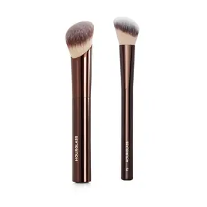 2pcs Hourglass Makeup Brush Set 15no Blush Brush + Soft Glow Foundation Brush Cruelty Free Vegan Beauty Tools for Women