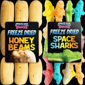 2 Pack Freeze Dried Candy Honey Beams and Space Sharks Variety Pack