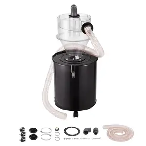 VEVOR Cyclone Dust Separator with Metal Tank, 4 Retrofit Cyclone Separator for Dust Collectors, ABS Dust Deputy With 2 Hole O. D. Connector Hose for Wet/Dry Shop Vacuums, Fits 13.21 Gallon Tank