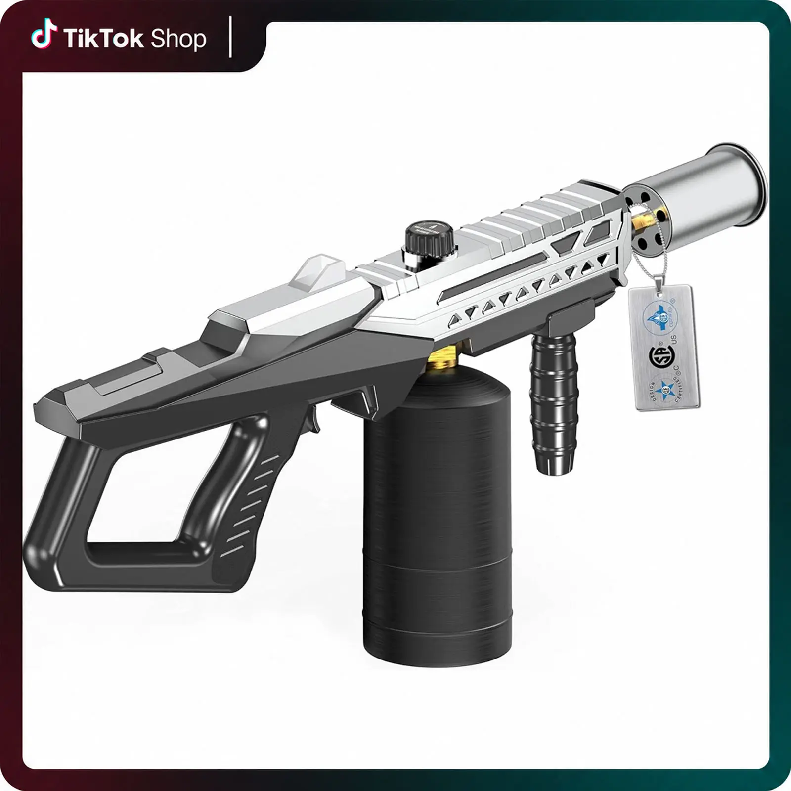Powerful Propane Torch Gun, Kitchen Torch with Adjustable Flame, Flamethrower Blow Torch Gun, Gas Welding Kits for BBQ, Searing Steak, Camping & Charcoal Torch Lighter (Tank Not Included)