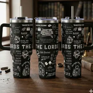 The L.O.R.D.S 40 oz Tumbler, Barrington University Tumbler, Shantel Tessier Merch, Dark Romance Insulated Mug with Handler, Gifts For Book Lover