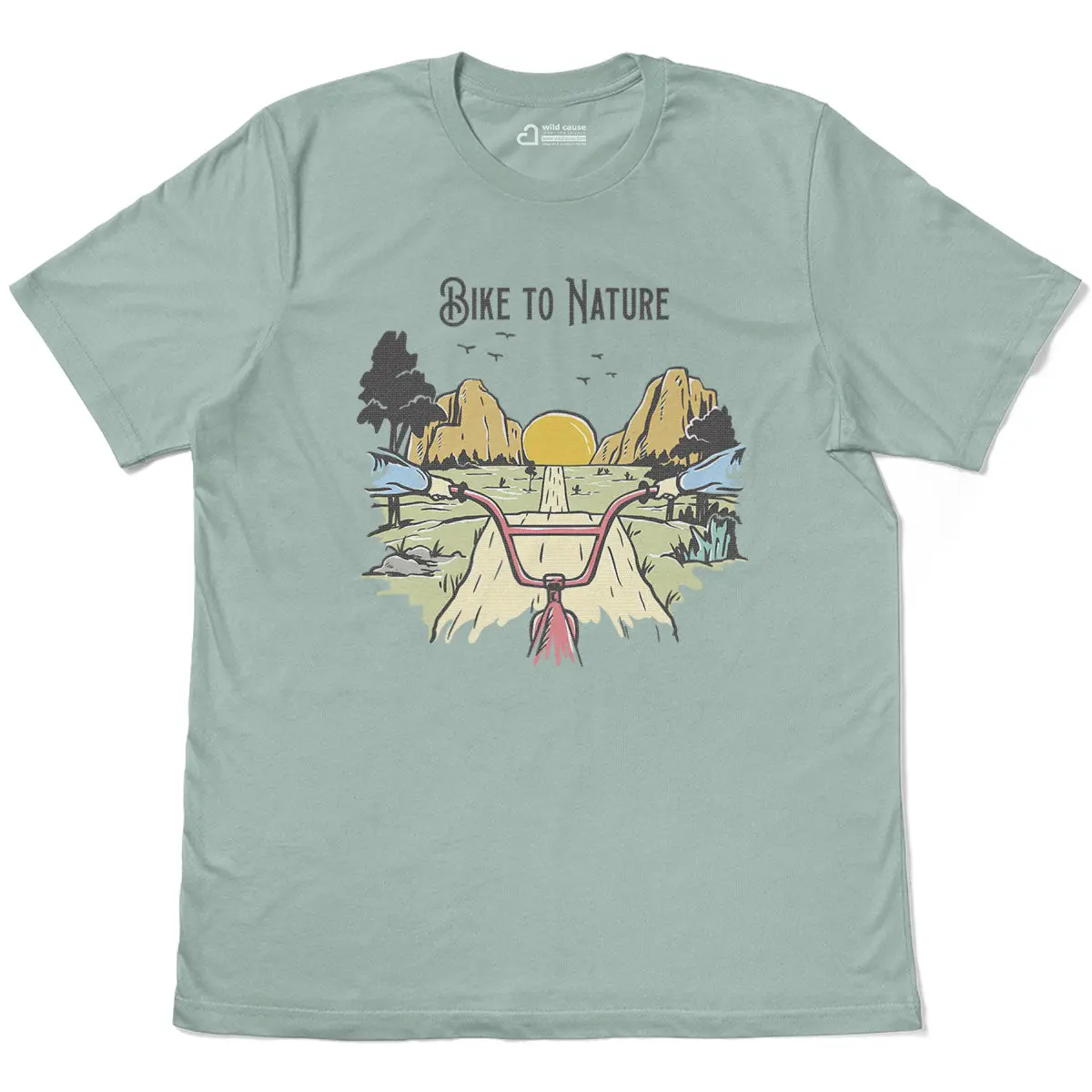 Ride Bike To Nature Beyond Trail Hiking Adventure Adult Cotton Tee T-Shirt