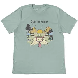 Ride Bike To Nature Beyond Trail Hiking Adventure Adult Cotton Tee T-Shirt