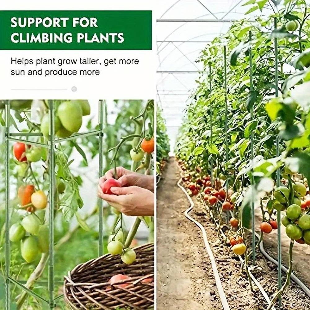 Tomato Cages for Garden, 2 Sizes (82cm/120cm) Tall Plant Support Trellis for Potted Tomatoes, Heavy Duty Sturdy Vegetable Cages for Climbing Plants, Cucumber, Pepper, Vine Flowers, Perfect for Patio Balcony Garden