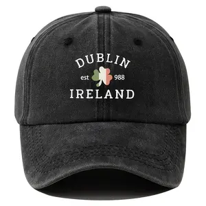 S&T Ireland Dublin Retro Baseball Cap Unisex Breathable Comfortable Versatile Fisherman Hat Outdoor Fishing Hat Adjustable Dad Hat Classic 100% Polyester Curved Brim Hat Trendy