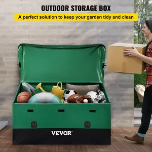 VEVOR Outdoor Storage Box Patio Deck Box 150 Gallon Waterproof PE Tarpaulin Industrial Installation