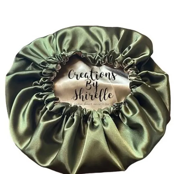Creations By Shirelle Solid Reversible Satin Bonnet for Hair Protection Against Damage and Frizz Gentle on Hair Moisturizing and Heat Resistant