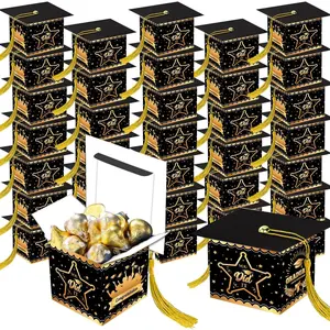 100 count Graduation Candy Boxes,Class of 2026 Graduation Candy Boxes with Tassel,Mini Graduation Cap  Boxes,Graduation Party Favors,DIY Graduate Decoration Box for Ceremony Party Small   Box