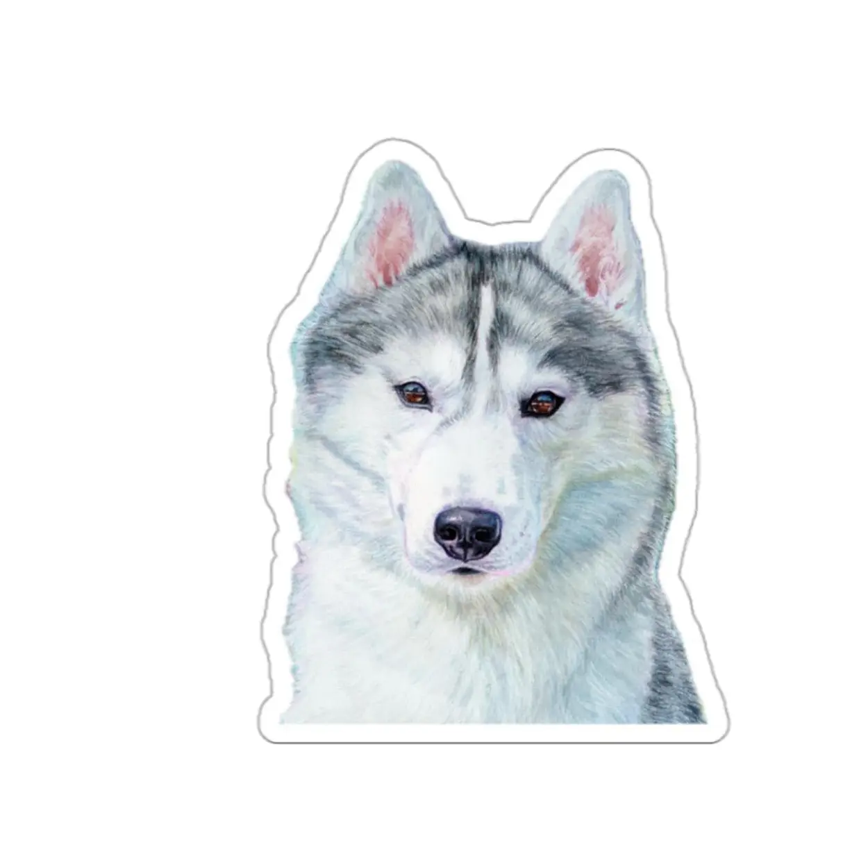 SIberian Husky dog breed Sticker, Watercolor animal stickers, fine art Stationery, Dog Lover Gift Cute Gifts for Dog Lovers