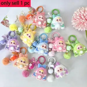 TOOUEE 1 pc Super Cute Cartoon Doll Keychains, Assorted Random Color Kawaii Pendant Charm, Funny Mini Keyring Gift for Women Girls, Suitable for Birthday Party Purse Backpack Accessories