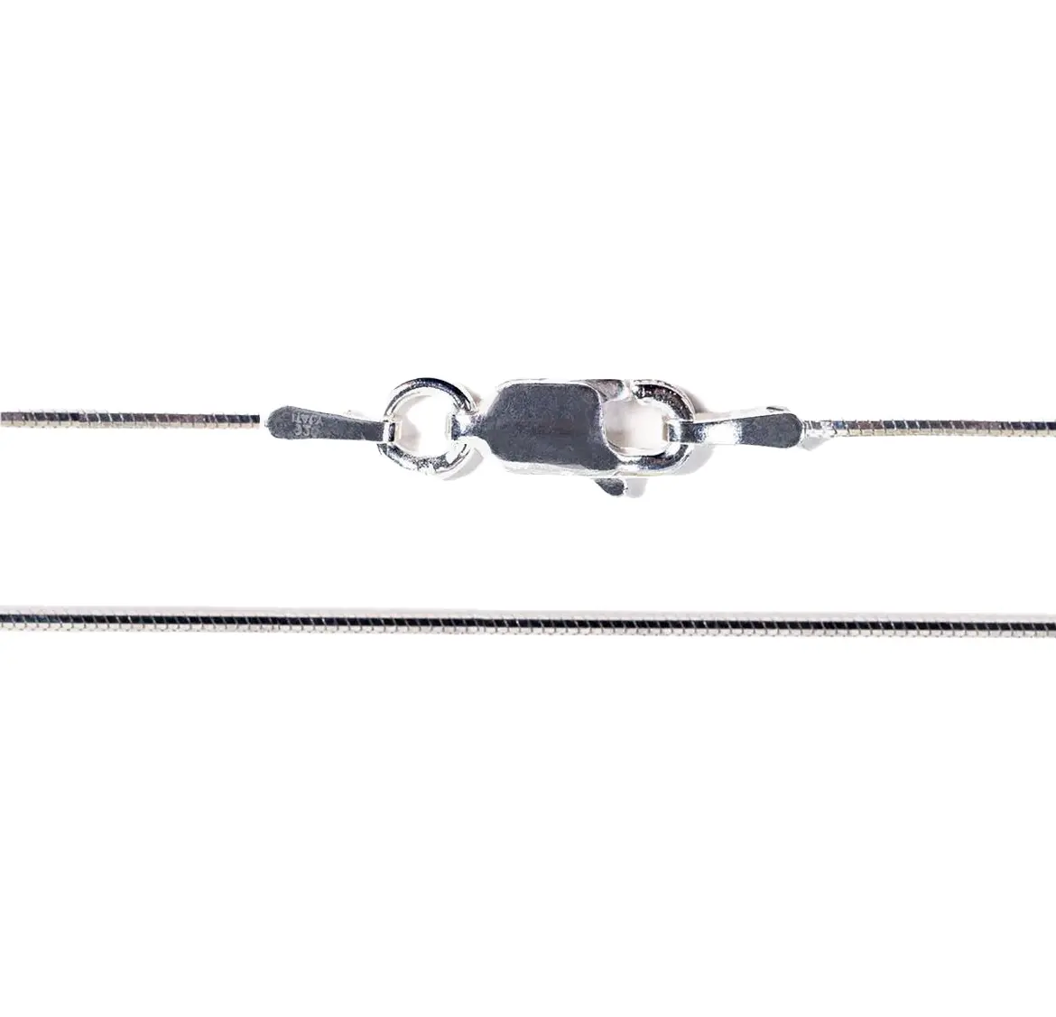 CRAFT WIRE 925 Sterling Silver 1.0mm Eight-Sided Seamed Snake Chain Necklace Made in ITALY
