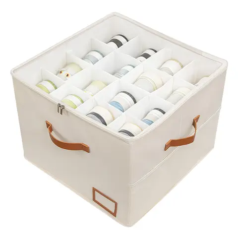 Fabric Closet Shoe Organizer with Adjustable Dividers, Adjustable Shelf & Custom Shoe Slots - Foldable Storage Bin for Storage Organization, Holds Up to 16 Pairs, Ideal for Dorms, Basements