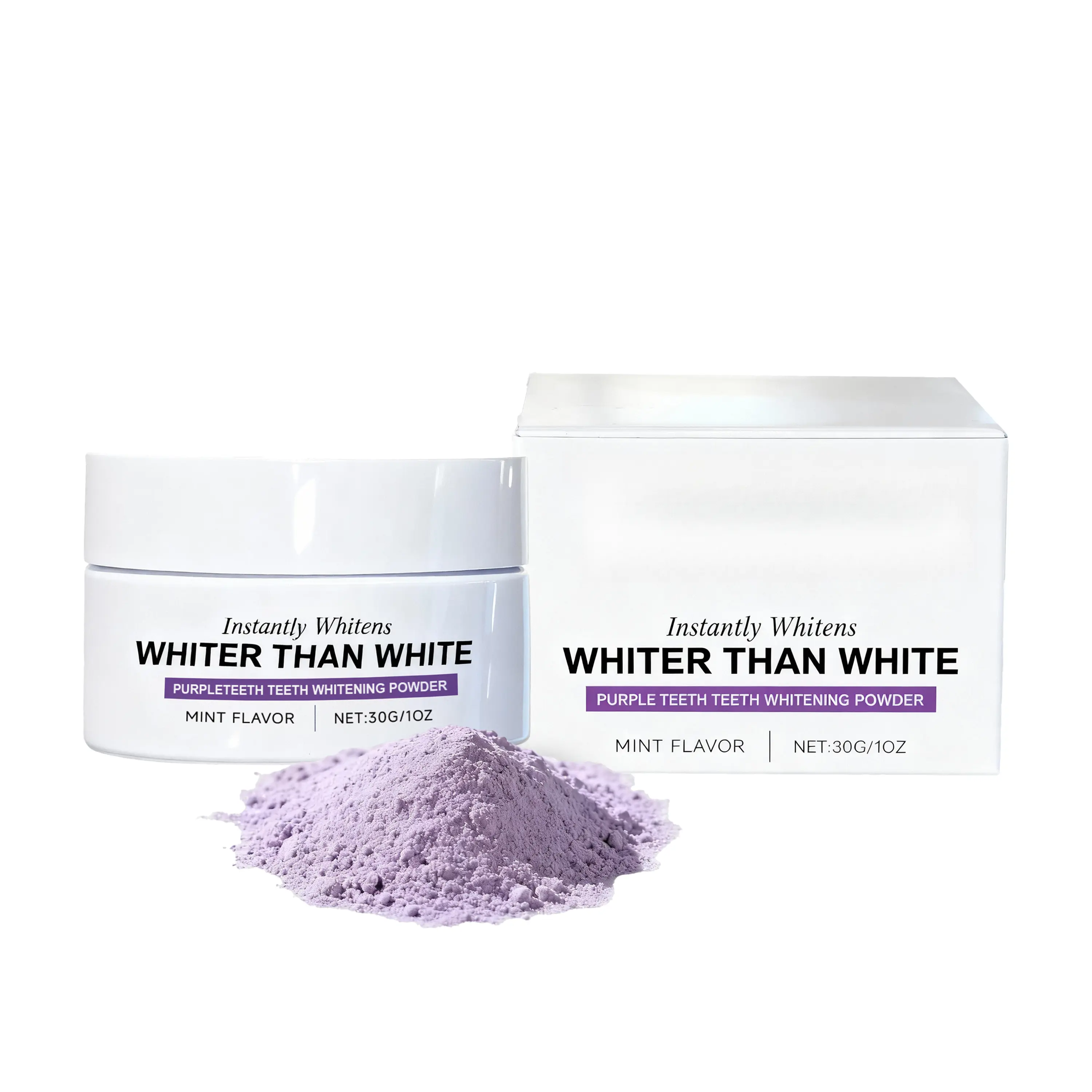 Purple Tooth Powder, Mint Fresh Breath Dental Powder for Gum Care & Enamel Support, Gentle Teeth Cleaning Powder for Daily Oral Care