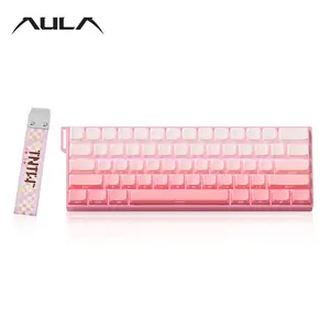 Aula Mini60he Mini Magnetic Axis Keyboard, 61 Keys, Wired/wireless Connection, RGB Backlight, Plug-And-Play, Large Capacity Battery, Laptop Office Games Are Applicable