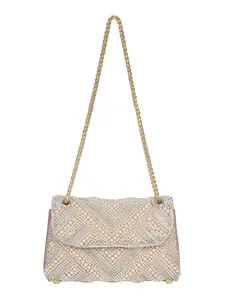 Women's Elegant Faux Pearl & Rhinestone Decorated Crossbody Bag, Trendy Exquisite Shoulder Bag, Chic All-match Crossbody Bag for Daily & Work Use