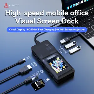 AJAZZ AKP01E Wired Desktop DIY Controller Mini Keyboard Dock with Screen Beautification Assistant