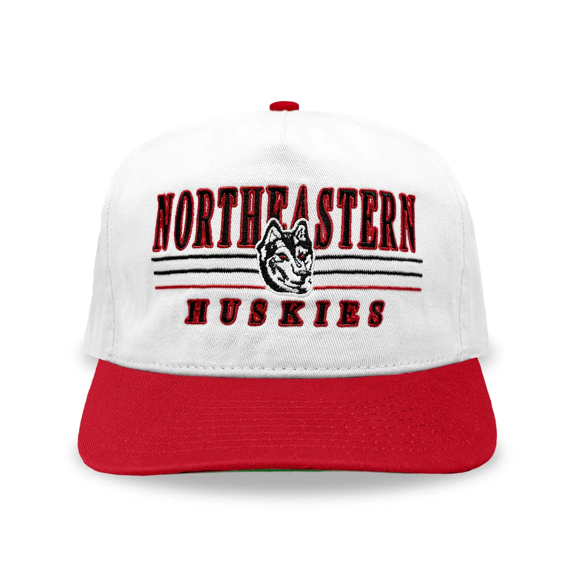 Northeastern Huskies Snapback: White/Red