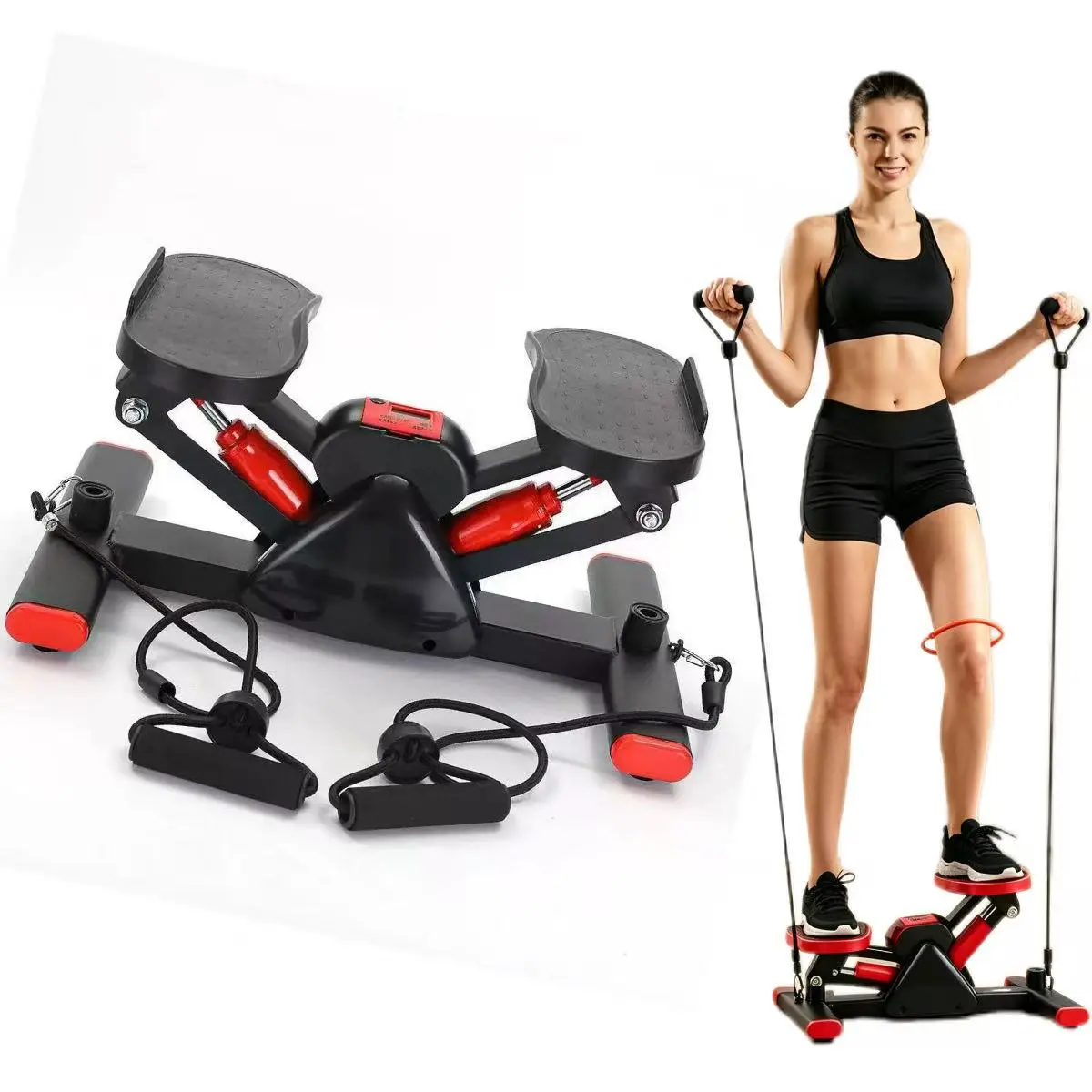 Mini Stair Stepper Stair Climber Machine - Compact, Portable Home Fitness Equipment with Display, Adjustable Hydraulic Resistance, Quiet for Home, Office Workouts, Compact Exercise Equipment, Portable Workout Equipment