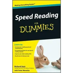 USED-Speed Reading For Dummies by Sutz, Richard (Paperback)