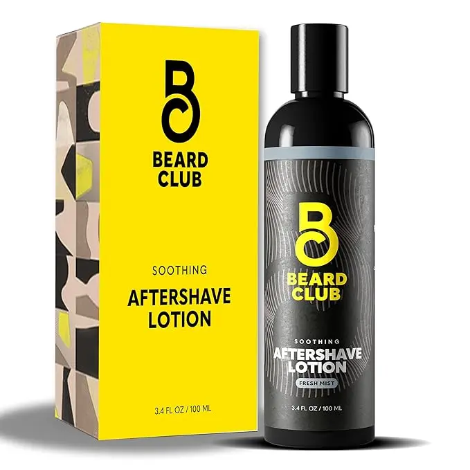 Aftershave Lotion: Soothing After Shave Lotion with Chamomile, Tea Tree Oil and Willow Bark, Post Shave Balm Calms Irritation, Prevents Razor Burn & Bumps - 3.4 Fl Oz