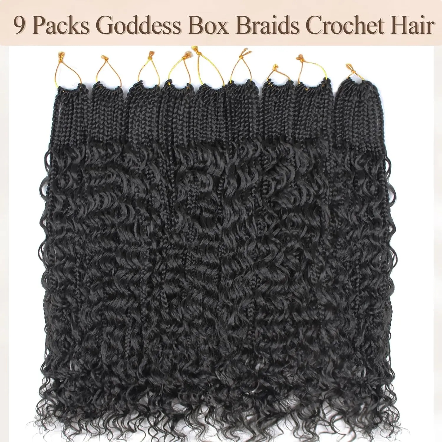 9 Packs Boho Box Braids Crochet Hair 24 Inch Goddess Box 