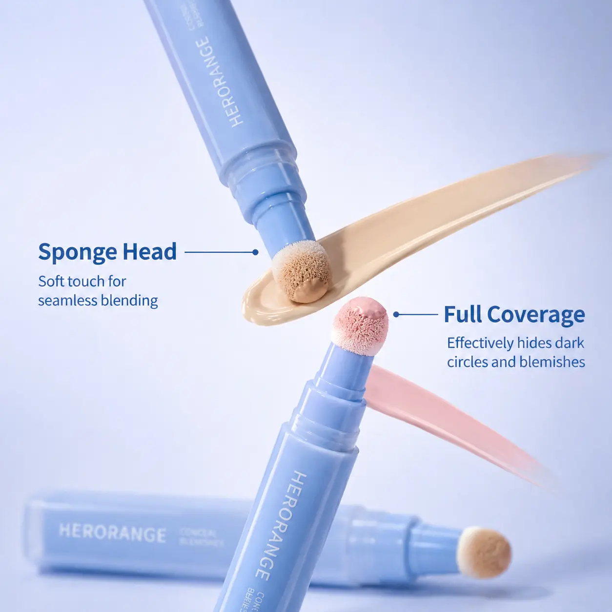 HERORANGE Complexion Perfecting Concealer, Lightweight Full Coverage Cosmetic for All Skin Types, Promotes Tone Evenness & a Natural Youth Glow - 50g, Flawless