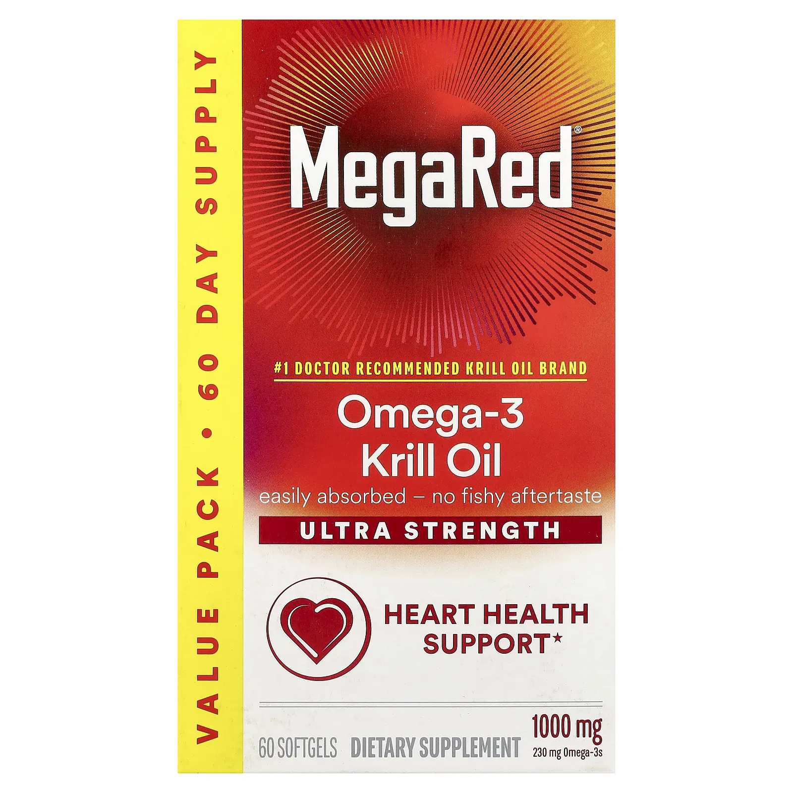 Schiff MegaRed®, Omega-3 Krill Oil, 1,000 mg, 60 Softgels